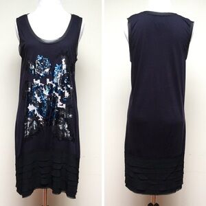 MNG Jeans Navy Sequin Mini Dress Size Medium